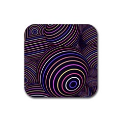 Abtract Colorful Spheres Rubber Coaster (Square) 