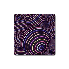 Abtract Colorful Spheres Square Magnet