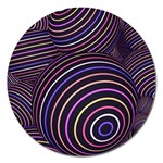 Abtract Colorful Spheres Magnet 5  (Round) Front