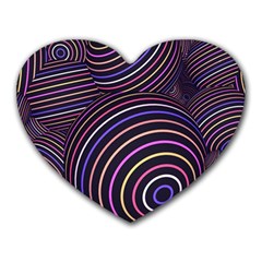 Abtract Colorful Spheres Heart Mousepads by Modern2018