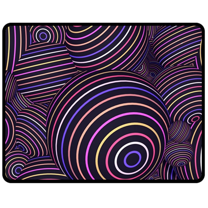 Abtract Colorful Spheres Fleece Blanket (Medium) 