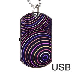 Abtract Colorful Spheres Dog Tag USB Flash (Two Sides)