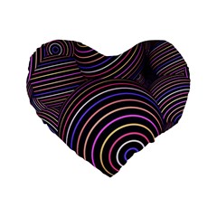 Abtract Colorful Spheres Standard 16  Premium Heart Shape Cushions by Modern2018