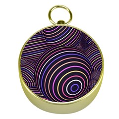 Abtract Colorful Spheres Gold Compasses