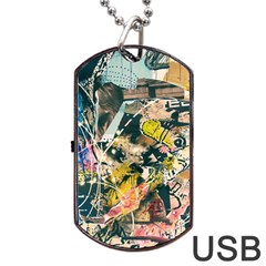 Abstract Art Berlin Dog Tag Usb Flash (one Side)