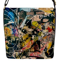 Abstract Art Berlin Flap Messenger Bag (s) by Modern2018