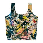 Abstract Art Berlin Full Print Recycle Bags (L)  Front