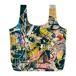 Abstract Art Berlin Full Print Recycle Bags (L)  Back