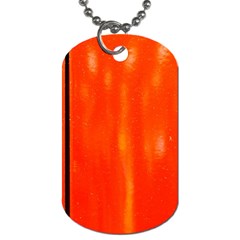 Abstract Orange Dog Tag (one Side)