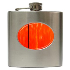 Abstract Orange Hip Flask (6 Oz)