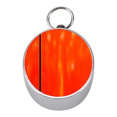 Abstract Orange Mini Silver Compasses by Modern2018