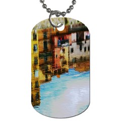 Architecture Art Blue Dog Tag (one Side)