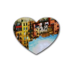 Architecture Art Blue Heart Coaster (4 Pack)  by Modern2018