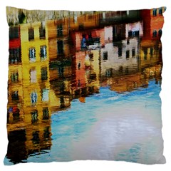 Architecture Art Blue Large Cushion Case (one Side) by Modern2018