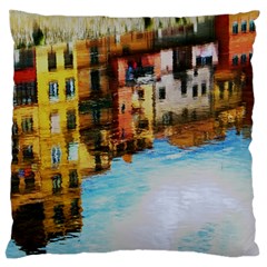 Architecture Art Blue Large Flano Cushion Case (two Sides) by Modern2018