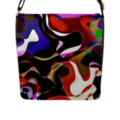 Abstract Full Colour Background Flap Messenger Bag (l)  by Modern2018