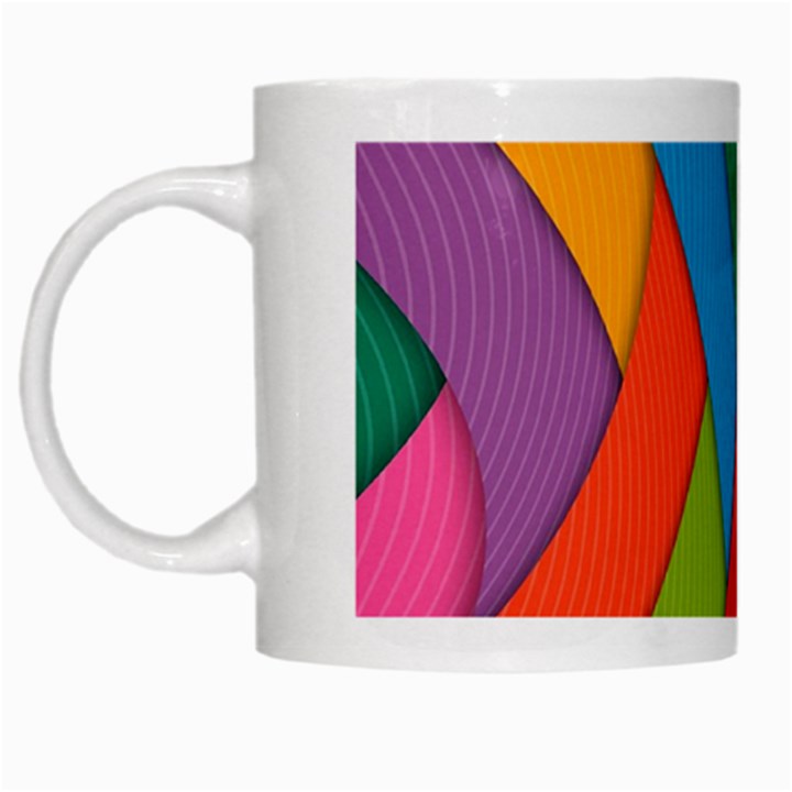 Abstract Background Colrful White Mugs