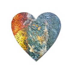 Colorful Abstract Texture  Heart Magnet by dflcprints