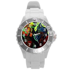 Girls Curiosity 11 Round Plastic Sport Watch (l) by bestdesignintheworld