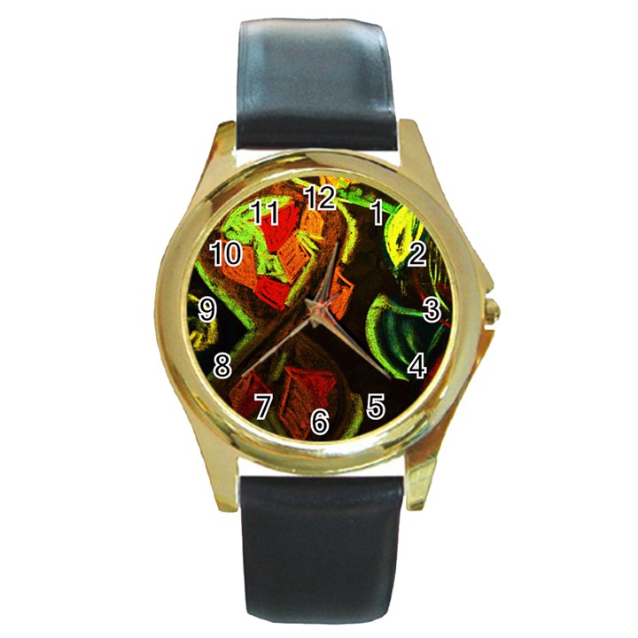 Girls Curiosity 4 Round Gold Metal Watch