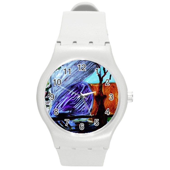 House Will Be Built 8 Round Plastic Sport Watch (M)