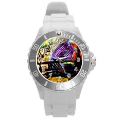 House Will Be Built 6 Round Plastic Sport Watch (l) by bestdesignintheworld