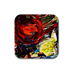 Sunset In A Mountains Rubber Square Coaster (4 pack) 