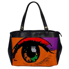 Eyes Makeup Human Drawing Color Office Handbags by Simbadda