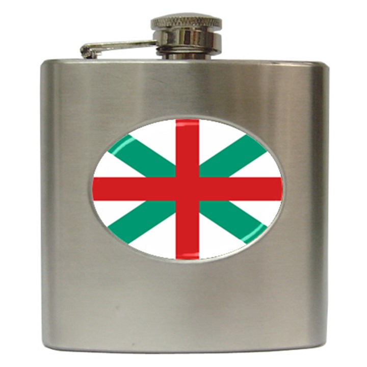 Naval Jack of Bulgaria Hip Flask (6 oz)