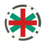 Naval Jack of Bulgaria Poker Chip Card Guard Back