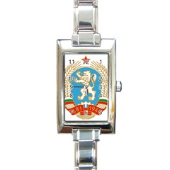 Coat Of Arms Of People s Republic Of Bulgaria, 1971-1990 Rectangle Italian Charm Watch by abbeyz71