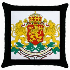 Coat of Arms of Bulgaria Throw Pillow Case (Black)