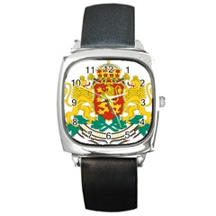 Coat of Arms of Bulgaria Square Metal Watch