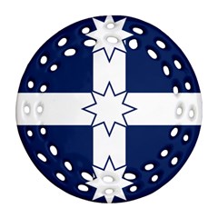 Eureka Flag Round Filigree Ornament (two Sides) by abbeyz71