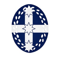Eureka Flag Oval Filigree Ornament (two Sides) by abbeyz71