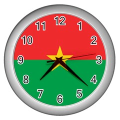 Roundel Of Burkina Faso Air Force Wall Clocks (silver)  by abbeyz71