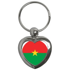 Roundel Of Burkina Faso Air Force Key Chains (heart)  by abbeyz71