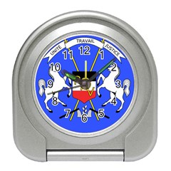 Coat Of Arms Of Upper Volta Travel Alarm Clocks by abbeyz71