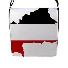 Flag Map Of Upper Volta Flap Messenger Bag (l)  by abbeyz71