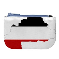 Flag Map Of Upper Volta Large Coin Purse by abbeyz71