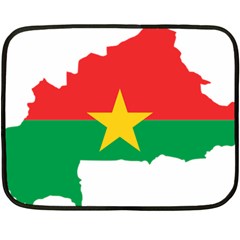 Burkina Faso Flag Map  Fleece Blanket (mini) by abbeyz71