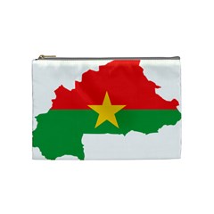 Burkina Faso Flag Map  Cosmetic Bag (medium)  by abbeyz71