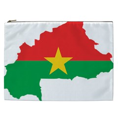 Burkina Faso Flag Map  Cosmetic Bag (xxl)  by abbeyz71