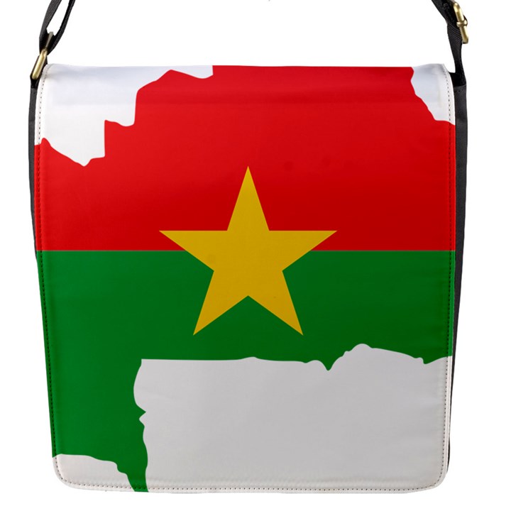 Burkina Faso Flag Map  Flap Messenger Bag (S)