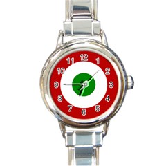 Roundel Of Burundi Air Force  Round Italian Charm Watch by abbeyz71