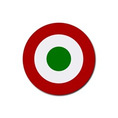Roundel Of Burundi Air Force  Rubber Round Coaster (4 Pack)  by abbeyz71