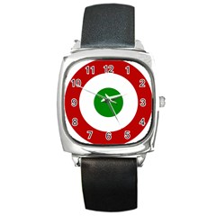 Roundel Of Burundi Air Force  Square Metal Watch by abbeyz71