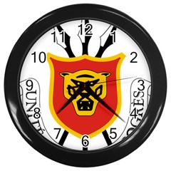 Coat Of Arms Of Burundi Wall Clocks (black) by abbeyz71