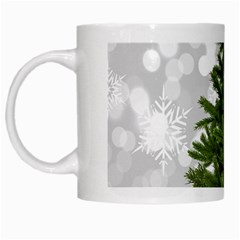 Christmas Xmas Tree Bokeh White Mugs by Simbadda