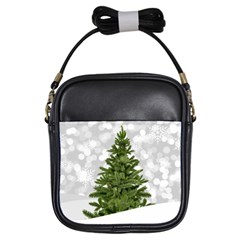 Christmas Xmas Tree Bokeh Girls Sling Bags by Simbadda